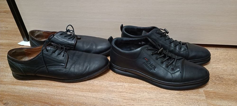 Uomo Tacchi Nero Pelle 45