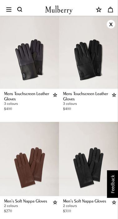 Unisex Mulberry Guanti Marrone Pelle Nappa 9.5