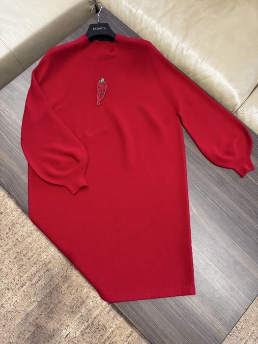 Женская Сукня Красного Цвета Шерсть 36