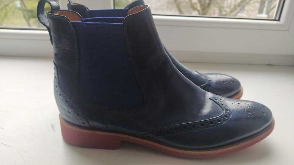 Damen Melvin & Hamilton Stiefel Blau Leder 40