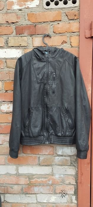 Homme Ted Baker Veste Noire Cuir M