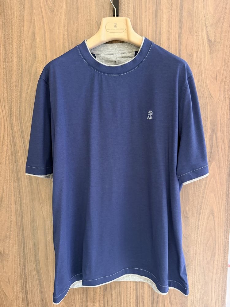 Men Brunello Cucinelli T-Shirt Blue