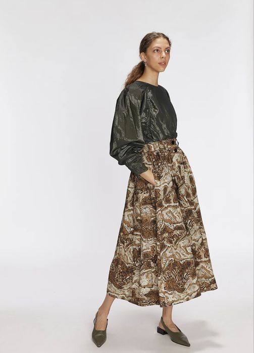 Damen Ganni Rock Braun Baumwolle 36