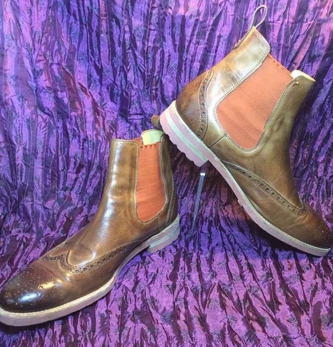 Men Melvin & Hamilton Boots Brown Leather 43
