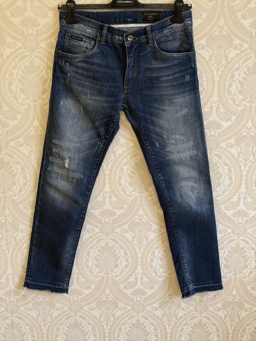 Uomo Dolce Gabbana Jeans Blu Navy Denim 30