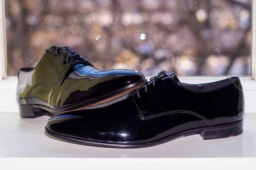 Men Lloyd Loafers Black Leather 46