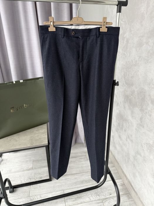 Мужской Brunello Cucinelli Штаны Серый Шерсть 34