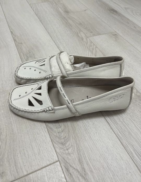 Herren Gabor Slipper Weiß 39