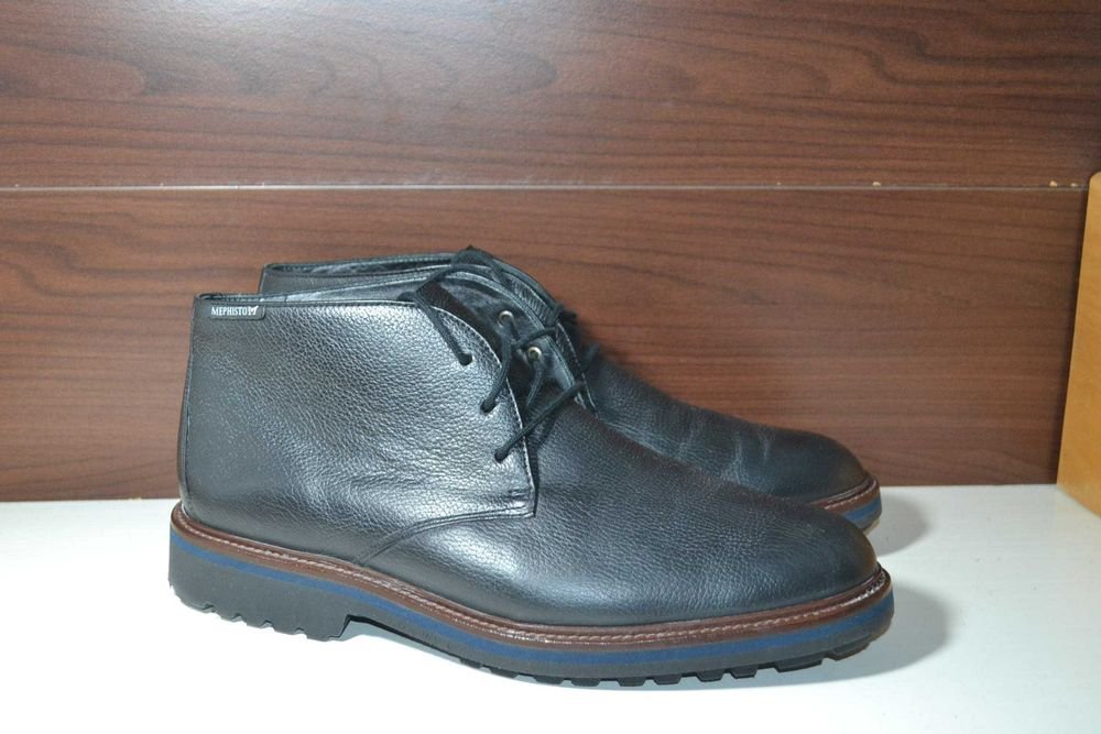 Homme Mephisto Bottes Noires Cuir 44.5