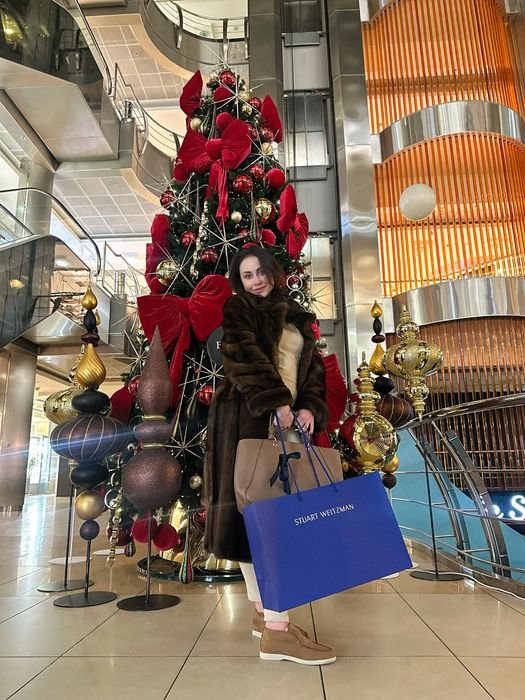 Women MiDo International Fur Coat Brown Mink 38