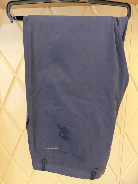 Мужской Stefano Ricci Штаны Тёмно-синий  