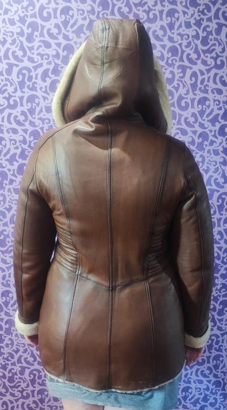 Женский Gio Ricci Пальто Коричневый Кожа 42 / XL /