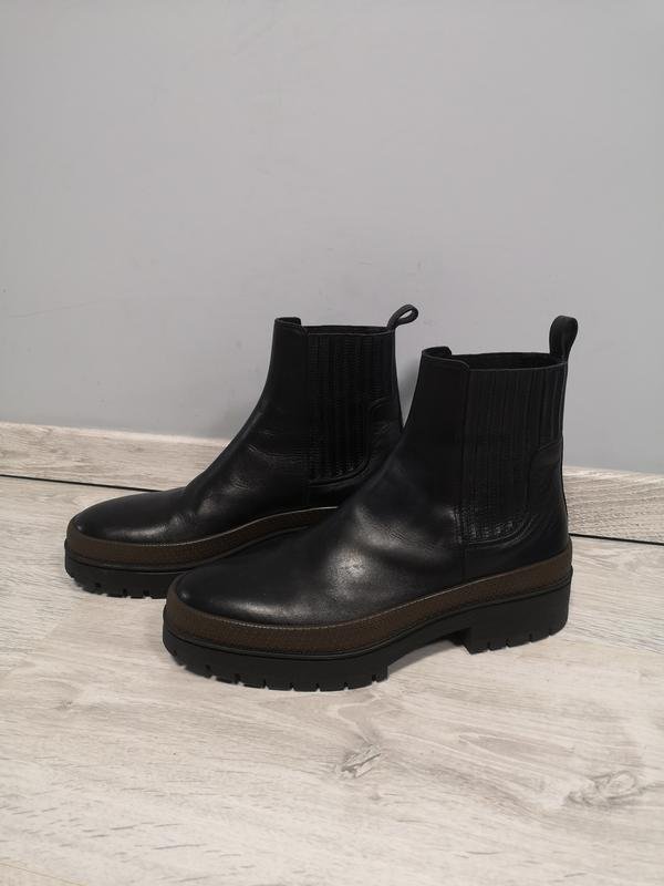 Herren Hermes Stiefel Schwarz Leder 42