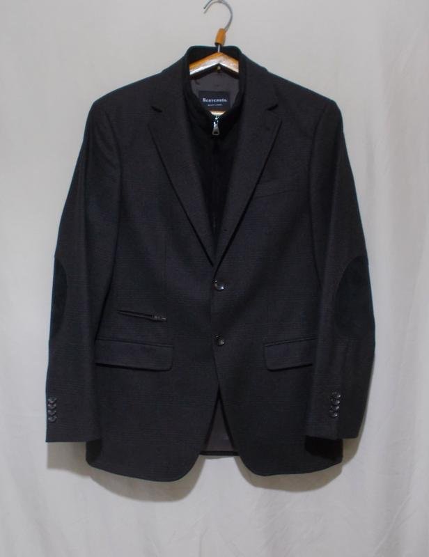 Men Benvenuto Blazer Brown Polyester 40/L/48