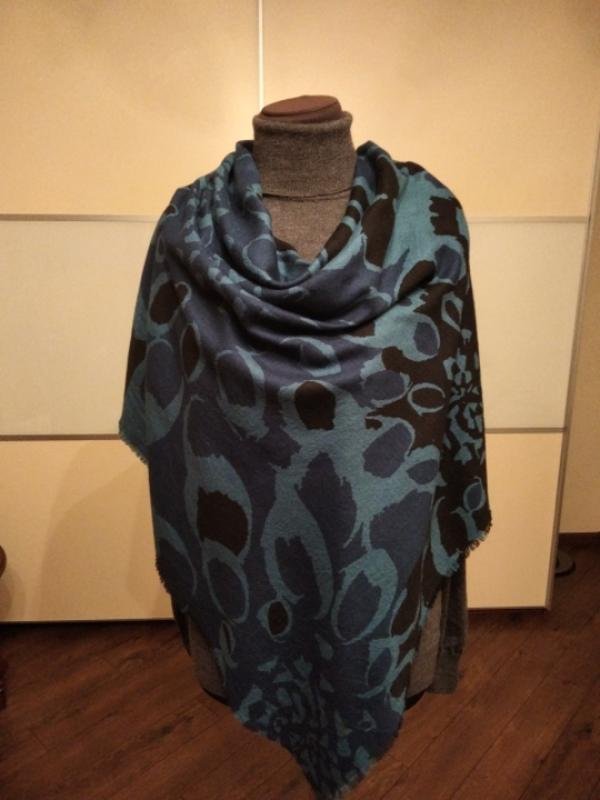 Women Heritage Scarf Black Wool One size