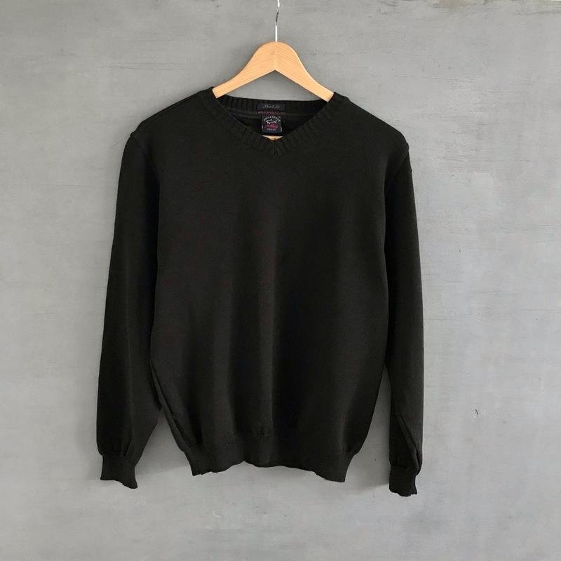 Мужской Paul & Shark Пуловер Чёрный Шерсть 38 / M