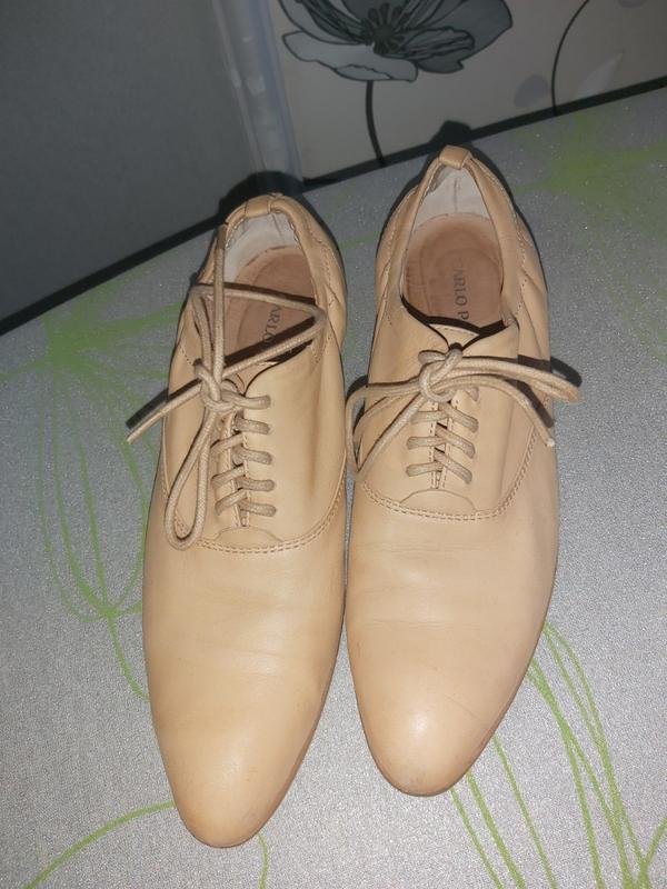 Women Carlo Pazolini Oxford Beige Leather 35