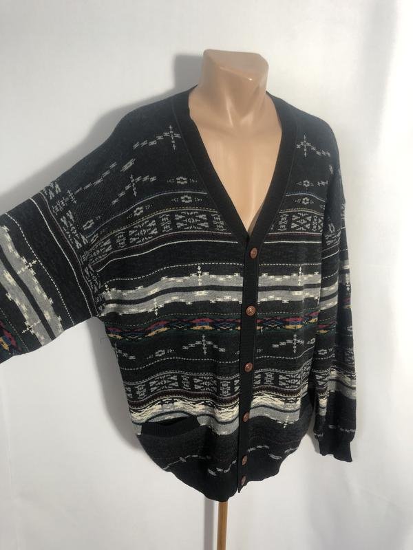 Men Cacharel Sweater Black Acrylic 44 / XXL / 52