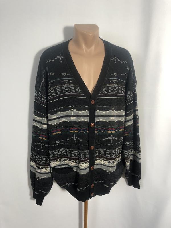 Men Cacharel Sweater Black Acrylic 44 / XXL / 52