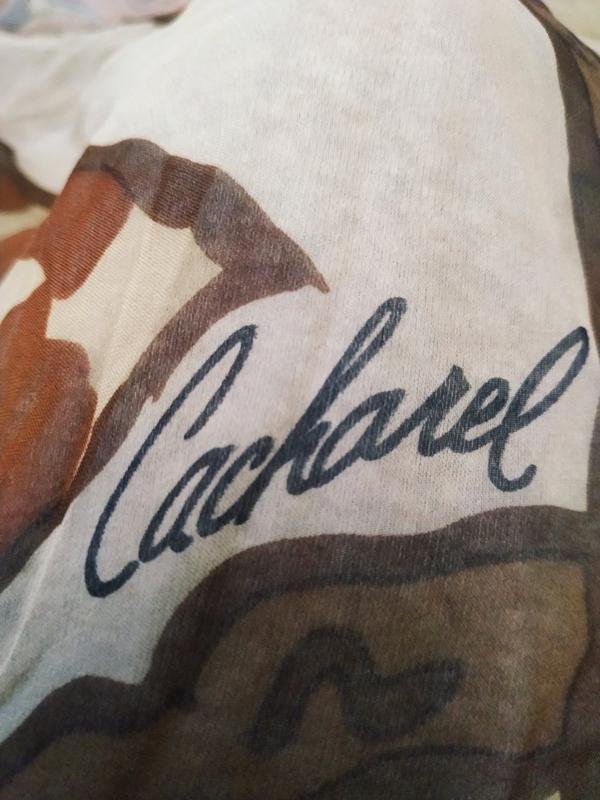 Women Cacharel Scarf Beige Silk One size