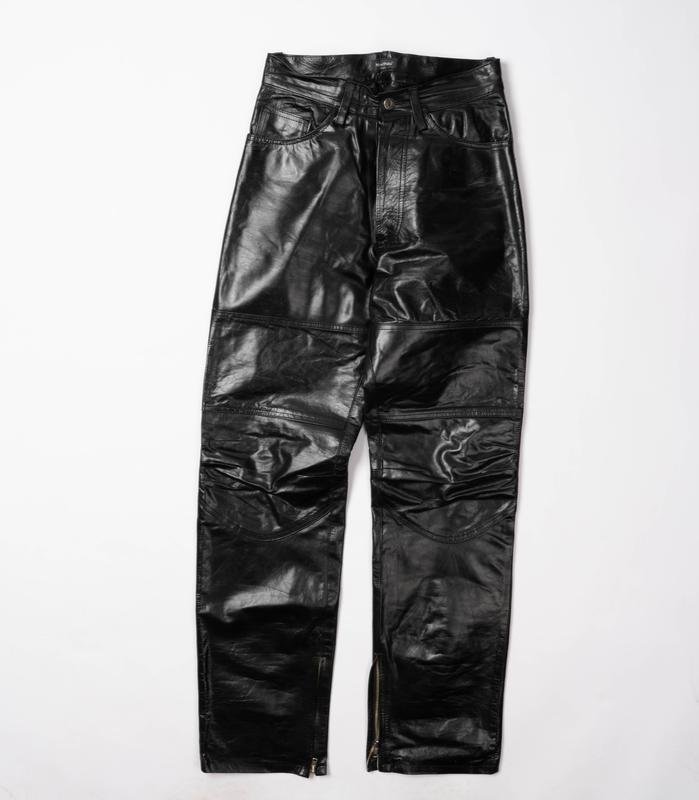 Мужской Marc O'Polo Брюки Чёрные Кожаные 29 / S /