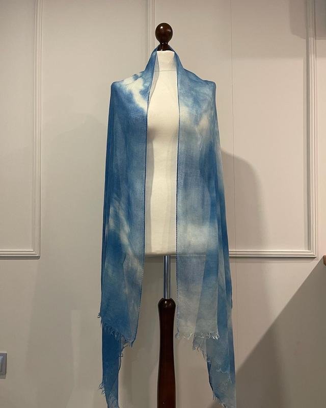 Femme Bottega Veneta Écharpe Bleue Taille Unique