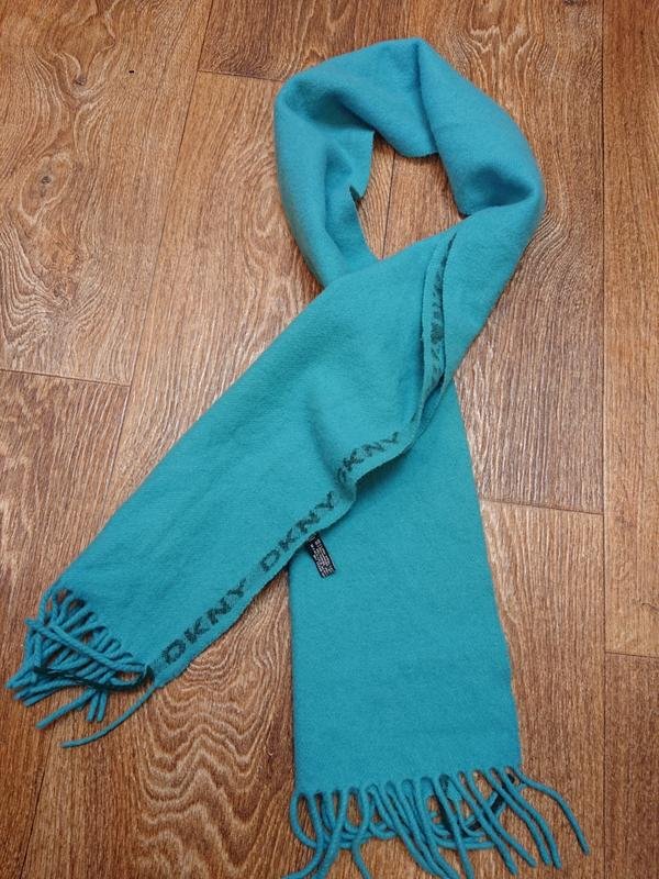 Femme DKNY Écharpe Turquoise Laine Taille Unique