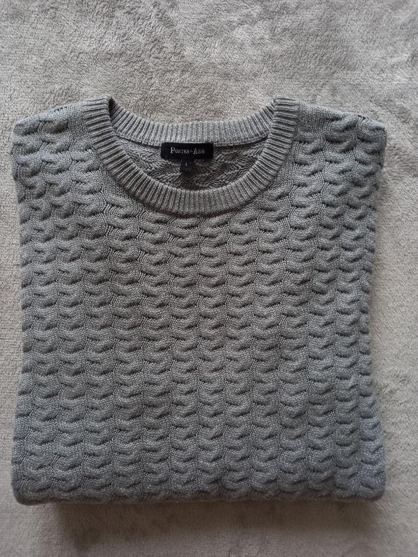 Herren Porter+ASH Pullover Grau 40 /L / 48