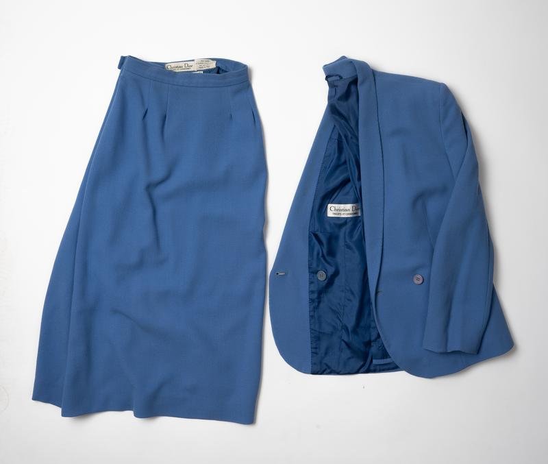 Women Christian Dior Suit Blue 36 / S / 44