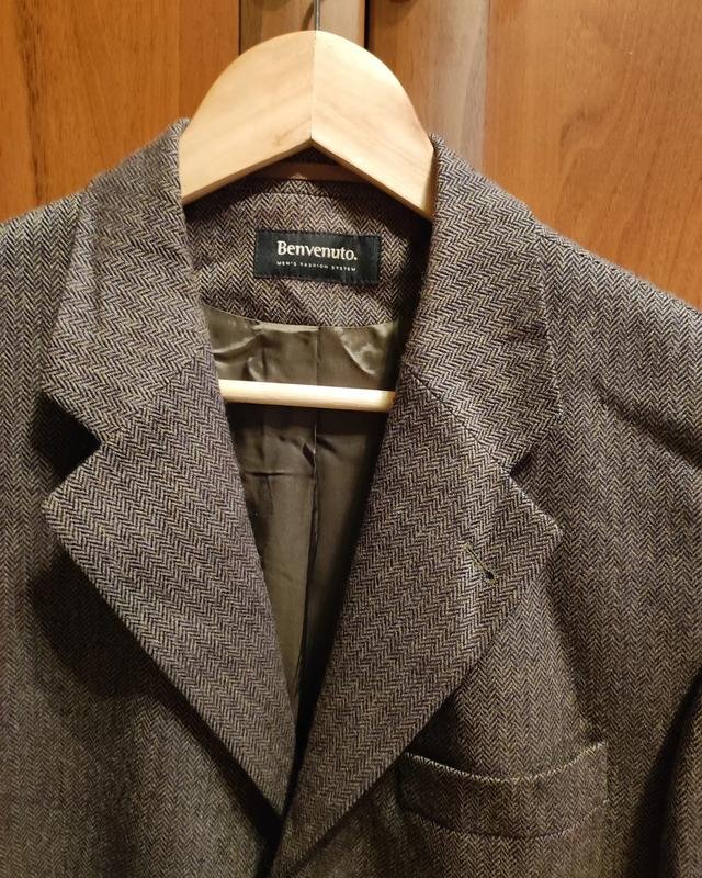 Men Benvenuto Blazer Brown Wool 42 / XL / 50