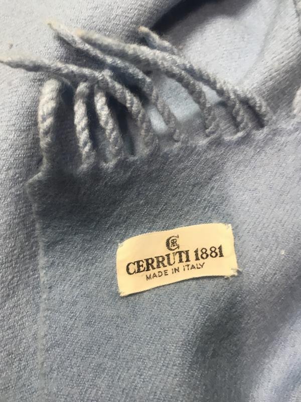 Унисекс Cerruti Шарф Голубой Шерсть Один размер