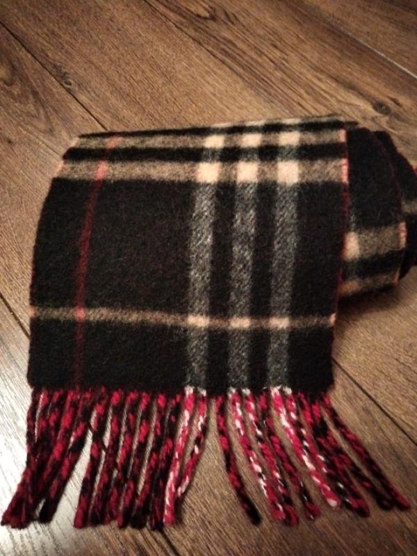 Donna Burberry Sciarpa Nera Lana