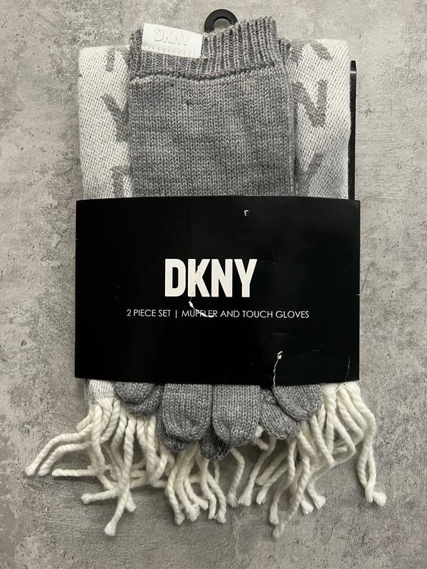 Женский DKNY Шарф Серебристый Один размер