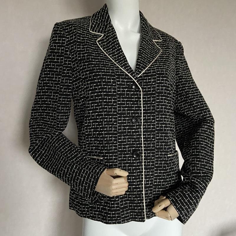 Женский Max Mara Пиджак Чёрный Лён 38 / M / 46