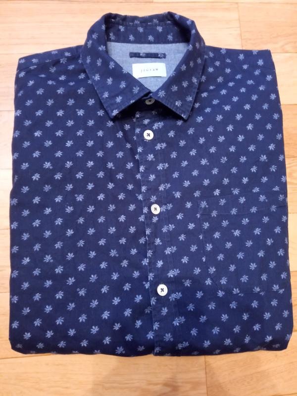Herren Jigsaw Hemd Mehrfarbig Wolle 36 / S / 44