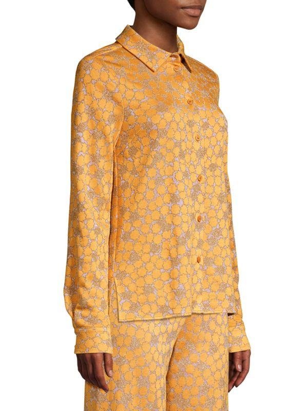 Women Ganni Shirt Lilac Viscose 40