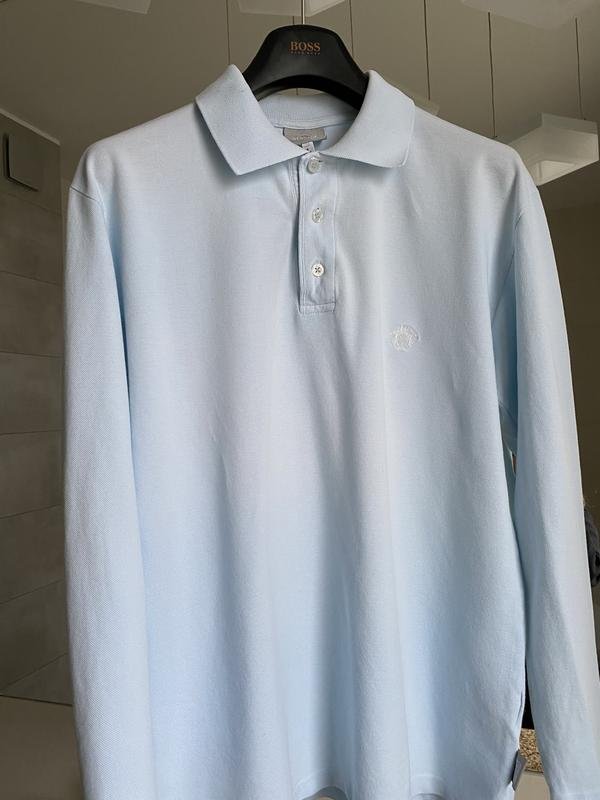 Herren Versace Polo Blau 40 /L / 48