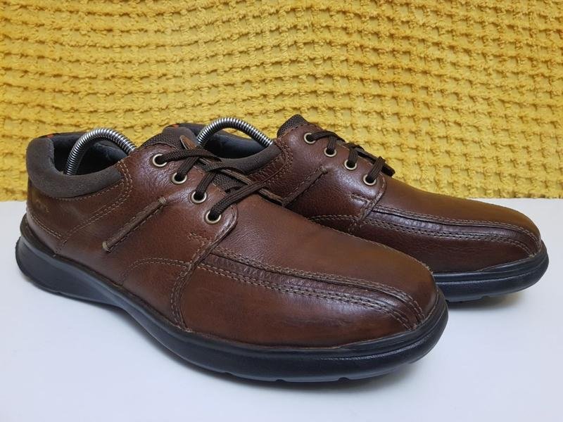 Men Clarks Heels Black Leather 44