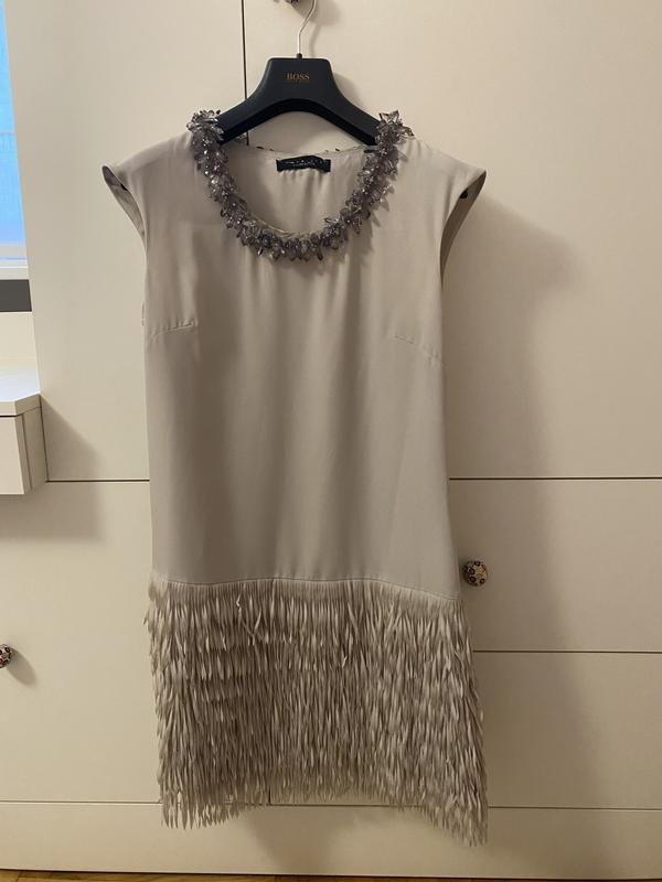 Damen Twin-Set Kleid Beige 36 / S / 44