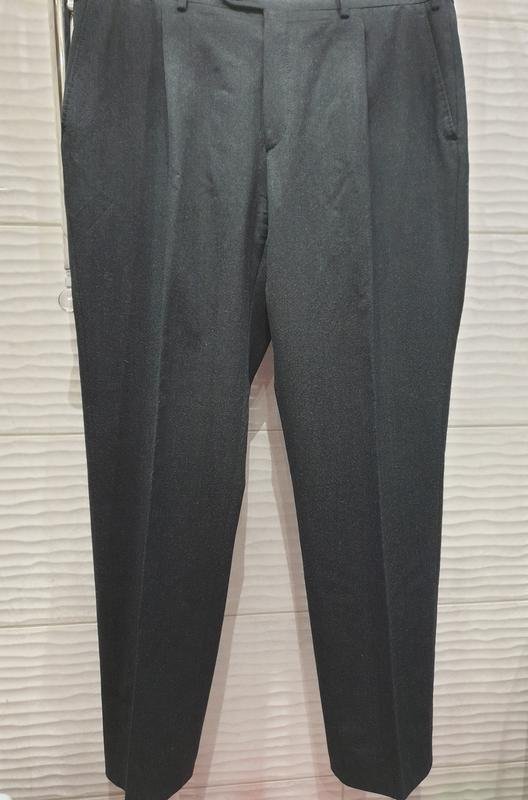 Herren Brioni Hose Grau Wolle 56