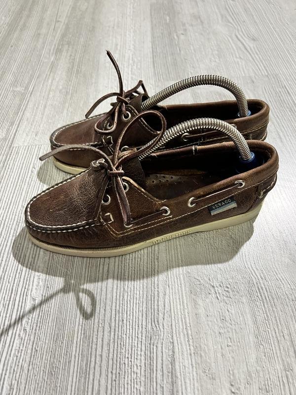 Женские Sebago Мокасины Бордовый Кожа 36