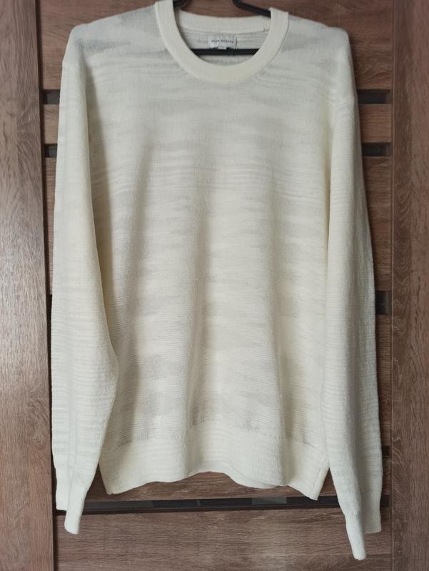 Uomo Club Monaco Maglione Bianco Cotone 44 / XXL /