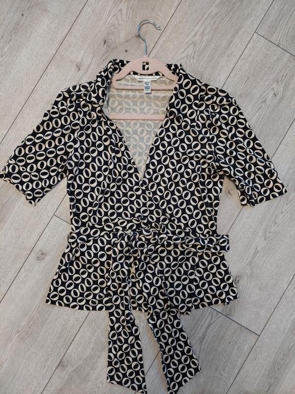 Damen Diane Von Furstenberg Bluse Schwarz Seide 36