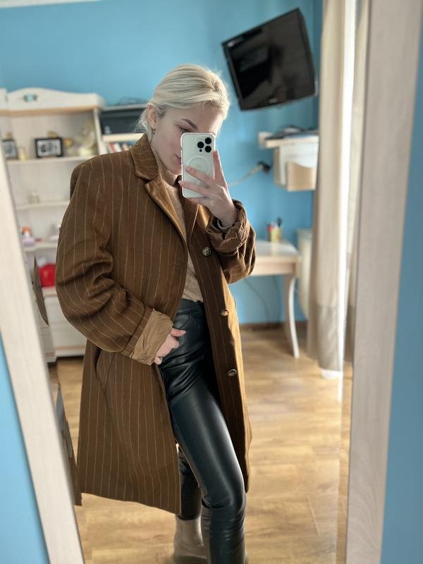 Women Cacharel Coat Brown Wool 38 / M / 46