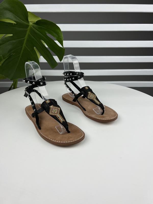 Женские Ash Босоножки Чёрный Кожа 38