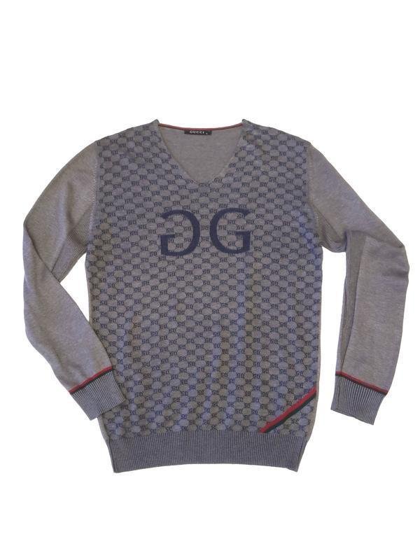 Herren Gucci Pullover Grau Baumwolle 42 / XL / 50