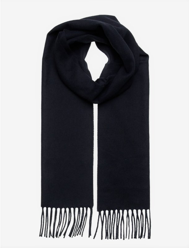 Homme Eton Écharpe Noire Laine