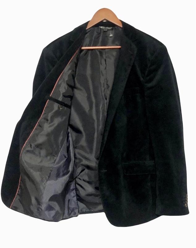 Men Ben Sherman Blazer Black Velour 38 / M / 46