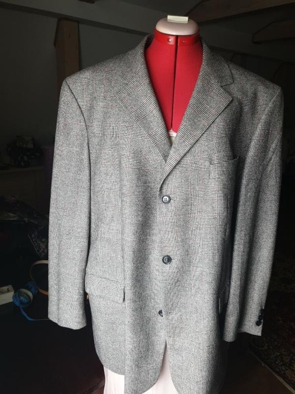 Men Benvenuto Blazer Grey Cotton 52 / 6XL / 60