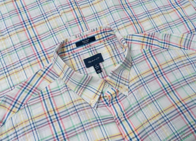 Мужской Gant Рубашка Разноцветный Хлопок 42 / XL /